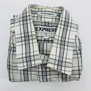 Express Slim 1MX Stretch Dress Shirt Fitted Button